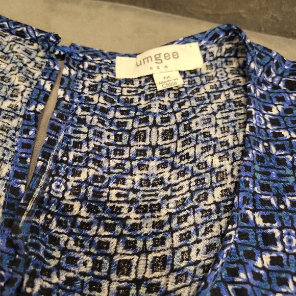 Umgee Aztec Print Tribal Boho Babydoll Tunic Dress Size Medium - Picture 5 of 11